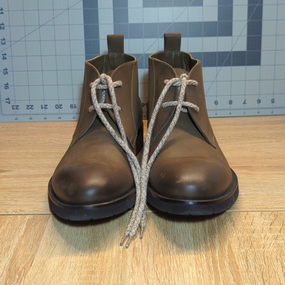 Doucal's Italy Chukka Desert Lace-Up Olive Brown Low Boots 44 10.5 11 - Picture 3 of 11